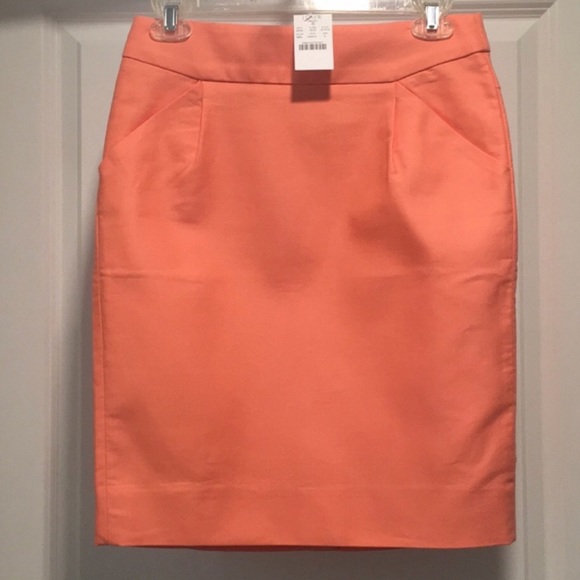 J. Crew Pretty Peach Pencil Skirt Size 4 - Picture 4 of 4